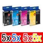 20 Pack Genuine Epson 802XL Ink Cartridge Set (5BK,5C,5M,5Y) High Yield