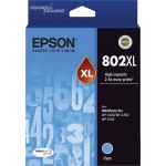 1 x Genuine Epson 802XL Cyan Ink Cartridge High Yield