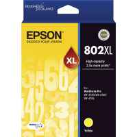 1 x Genuine Epson 802XL Yellow Ink Cartridge High Yield