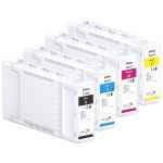 4 Pack Genuine Epson UltraChrome XD2 350ml Ink Cartridge Set (1BK,1C,1M,1Y)