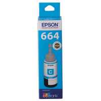 1 x Genuine Epson T664 Cyan Ink Bottle