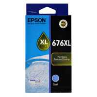 1 x Genuine Epson 676XL Cyan Ink Cartridge