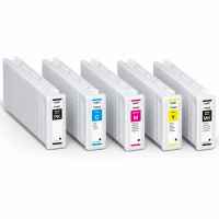 5 Pack Genuine Epson UltraChrome XD 700ml Ink Cartridge Set (1PBK,1C,1M,1Y,1MBK)