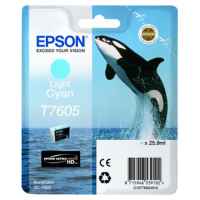 1 x Genuine Epson T7605 760 Light Cyan Ink Cartridge