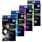 4 Pack Genuine Epson 786XL Ink Cartridge Set (1BK,1C,1M,1Y) High Yield