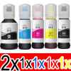 6 Pack Compatible Epson T512 Ink Bottle Set (2BK,1PBK,1C,1M,1Y)