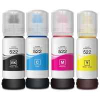 4 Pack Compatible Epson T522 Ink Bottle Set (1B,1C,1M,1Y)