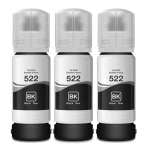 3 x Compatible Epson T522 Black Ink Bottle