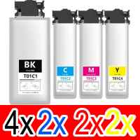 10 Pack Compatible Epson T01C1 T01C2 T01C3 T01C4 Ink Pack Set (4BK,2C,2M,2Y)