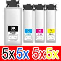 20 Pack Compatible Epson T01C1 T01C2 T01C3 T01C4 Ink Pack Set (5BK,5C,5M,5Y)