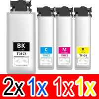 5 Pack Compatible Epson T01C1 T01C2 T01C3 T01C4 Ink Pack Set (2BK,1C,1M,1Y)