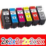 12 Pack Compatible Epson 312XL 314XL Ink Cartridge Set (2BK,2C,2M,2Y,2GY,2R) High Yield