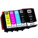 5 Pack Compatible Epson 302XL Ink Cartridge Set (1BK,1PBK,1C,1M,1Y) High Yield