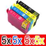 20 Pack Compatible Epson 212XL Ink Cartridge Set (5BK,5C,5M,5Y) High Yield