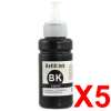 5 x Compatible Epson T532 Black Ink Bottle