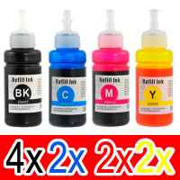 10 Pack Compatible Epson T502 Ink Bottle Set (4BK,2C,2M,2Y)