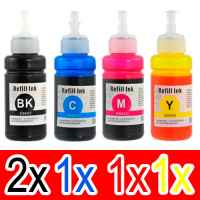 5 Pack Compatible Epson T502 Ink Bottle Set (2BK,1C,1M,1Y)