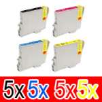 20 Pack Compatible Epson T0461 T0472 T0473 T0474 Ink Cartridge Set (5B,5C,5M,5Y)