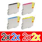 8 Pack Compatible Epson T0461 T0472 T0473 T0474 Ink Cartridge Set (2B,2C,2M,2Y)