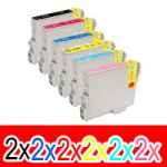 12 Pack Compatible Epson T0491 T0492 T0493 T0494 T0495 T0496 Ink Cartridge Set (2BK,2C,2M,2Y,2LC,2LM)