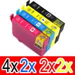 10 Pack Compatible Epson 39XL Ink Cartridge Set (4BK,2C,2M,2Y) High Yield