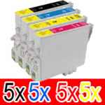 20 Pack Compatible Epson T0561 T0562 T0563 T0564 Ink Cartridge Set (5B,5C,5M,5Y)