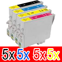 20 Pack Compatible Epson T0561 T0562 T0563 T0564 Ink Cartridge Set (5B,5C,5M,5Y)