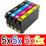 20 Pack Compatible Epson 812XL Ink Cartridge Set (5BK,5C,5M,5Y) High Yield