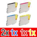 5 Pack Compatible Epson T0621 T0632 T0633 T0634 Ink Cartridge Set (2B,1C,1M,1Y)