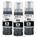 3 x Compatible Epson T552 Black Ink Bottle
