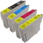 4 Pack Compatible Epson T0751 T0752 T0753 T0754 Ink Cartridge Set (1B,1C,1M,1Y)