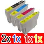 5 Pack Compatible Epson T0751 T0752 T0753 T0754 Ink Cartridge Set (2B,1C,1M,1Y)