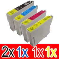 5 Pack Compatible Epson T0751 T0752 T0753 T0754 Ink Cartridge Set (2B,1C,1M,1Y)