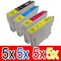 20 Pack Compatible Epson 73N T1051 T1052 T1053 T1054 Ink Cartridge Set (5BK,5C,5M,5Y)