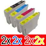8 Pack Compatible Epson 73N T1051 T1052 T1053 T1054 Ink Cartridge Set (2BK,2C,2M,2Y)