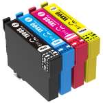 4 Pack Compatible Epson 604XL Ink Cartridge Set (1B,1C,1M,1Y) High Yield