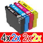 10 Pack Compatible Epson 604XL Ink Cartridge Set (4BK,2C,2M,2Y) High Yield