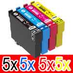 20 Pack Compatible Epson 604XL Ink Cartridge Set (5BK,5C,5M,5Y) High Yield