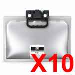 10 x Compatible T12J Black Ink Pack High Yield for Epson