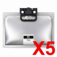 5 x Compatible T12J Black Ink Pack High Yield for Epson