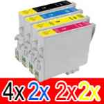 10 Pack Compatible Epson 138 T1381 T1382 T1383 T1384 Ink Cartridge Set (4BK,2C,2M,2Y) High Yield