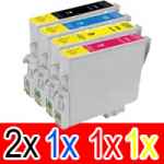 5 Pack Compatible Epson 138 T1381 T1382 T1383 T1384 Ink Cartridge Set (2BK,1C,1M,1Y) High Yield
