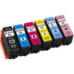 6 Pack Compatible Epson 312XL Ink Cartridge Set (1B,1C,1M,1Y,1LC,1LM) High Yield