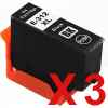 3 x Compatible Epson 312XL Black Ink Cartridge High Yield