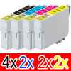 10 Pack Compatible Epson 200XL Ink Cartridge Set (4BK,2C,2M,2Y) High Yield