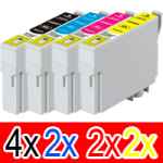 10 Pack Compatible Epson 200XL Ink Cartridge Set (4BK,2C,2M,2Y) High Yield