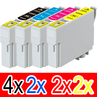 10 Pack Compatible Epson 200XL Ink Cartridge Set (4BK,2C,2M,2Y) High Yield