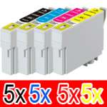 20 Pack Compatible Epson 200XL Ink Cartridge Set (5BK,5C,5M,5Y) High Yield