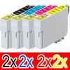 8 Pack Compatible Epson 200XL Ink Cartridge Set (2BK,2C,2M,2Y) High Yield