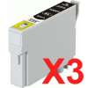 3 x Compatible Epson 200XL Black Ink Cartridge High Yield